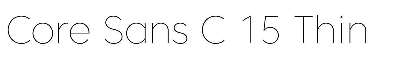 Core Sans C 15 Thin